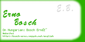 erno bosch business card